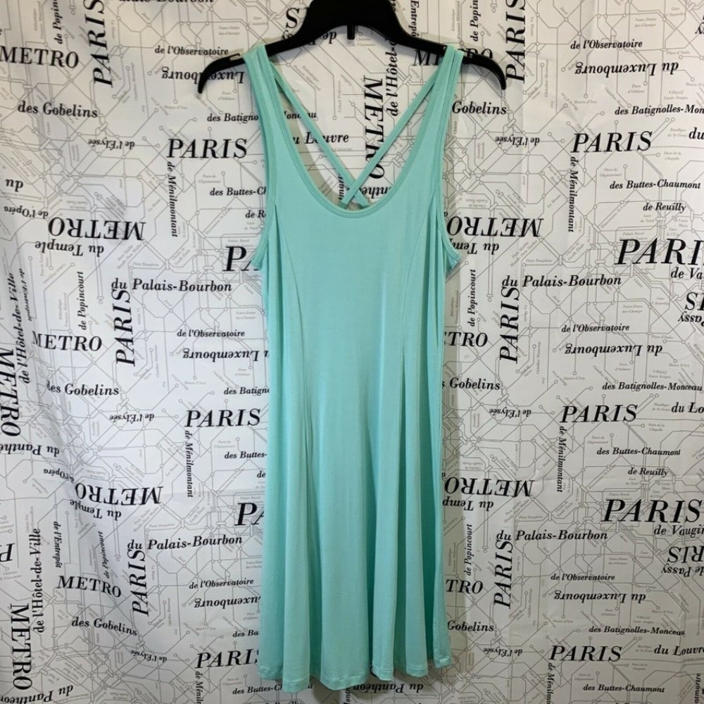 Salt Life Womens Dress Solid Aqua Blue Sleeveless